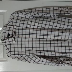 Gap long sleeve button down plaid shirt XL black and pink